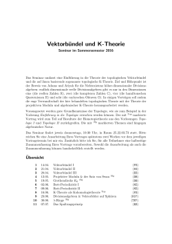 Vektorbündel und K-Theorie(Sommer 2016)