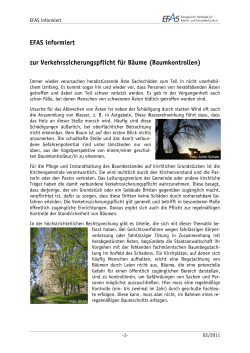 EFAS informiert zu Baumpr&uuml;fungen