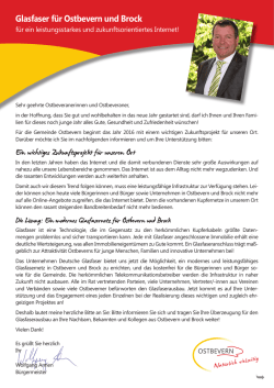 Ein wichtiges Zukunftsprojekt fur unseren Ort