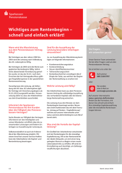 Wichtiges zum Rentenbeginn &ndash; schnell und einfach erkl&auml;rt!