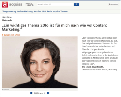 „Ein wichtiges Thema 2016 ist für mich nach wie vor Content