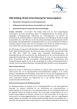 Breite Unterstützung für Sanierungskurs