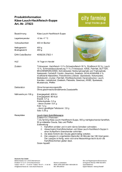 Produktinformation Käse-Lauch-Hackfleisch-Suppe