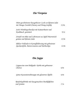 Die Vorspeise Die Suppe