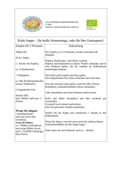 Kalte Suppe - Badische Nudelmanufaktur