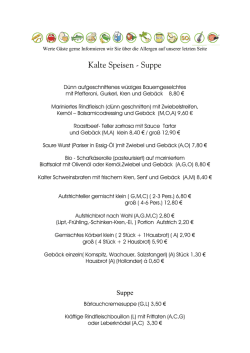 Kalte Speisen