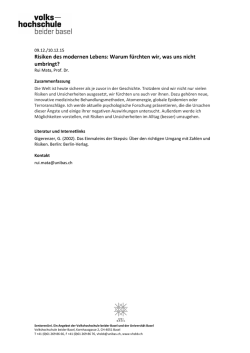 Zusammenfassung - Volkshochschule beider Basel