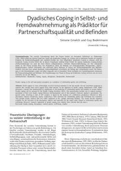 Dyadisches Coping in Selbst- und