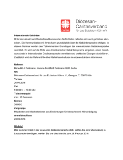 Internationale Gebärden Unter den aktuell nach