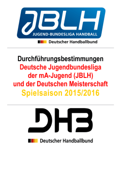 Durchf&uuml;hrungsbestimmung JBLH m&auml;nnlich mit DM 2015/16