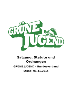 GRÜNE JUGEND – Statut Bildungsarbeit