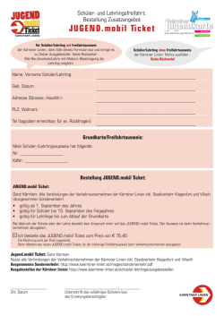 JUGEND.mobil Ticket