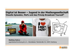 Digital ist Besser &ndash; Jugend in der Mediengesellschaft