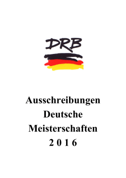 Ausschreibungen Deutsche Meisterschaften 2016