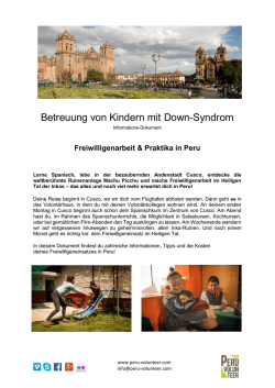 Betreuung von Kindern mit Down-Syndrom