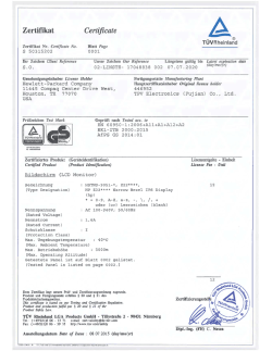 Zertiﬁkat Certiﬁcate