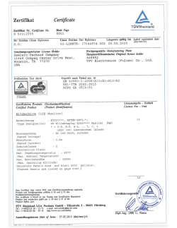 Zertiﬁkat Certiﬁcate