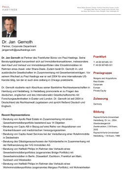 Dr. Jan Gernoth