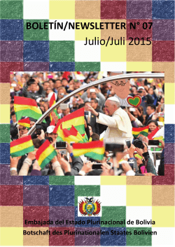 Julio/Juli 2015 - Bolivien in Deutschland