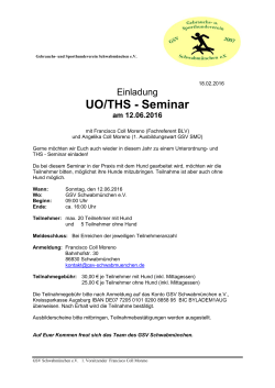 UO/THS - Seminar am 12.06.2016