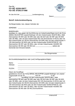 Fax-Nr.: Für NÖ. 02526-20077 Für OÖ. 07242
