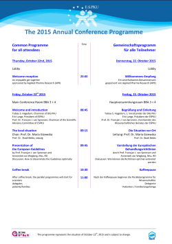 The 2015 Annual Conference Programme - E.S. PKU