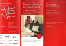 2. Berliner Hörtag am Samstag 07. November von 10