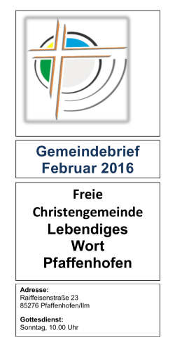 Gemeindebrief Februar 2016