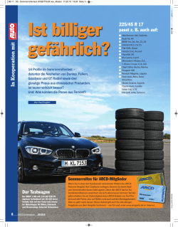 Auto&Reise Sommerreifentest 2016