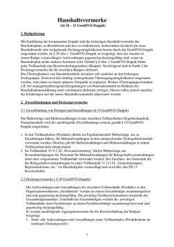 Haushaltsvermerke