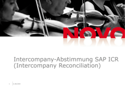 Intercompany-Abstimmung - NOVO Business Consultants AG