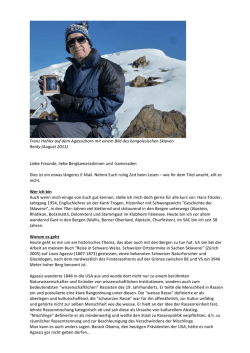 Franz Hohler auf dem Agassizhorn mit einem Bild