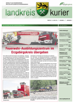 Feuerwehr-Ausbildungszentrum im Erzgebirgskreis &uuml;bergeben