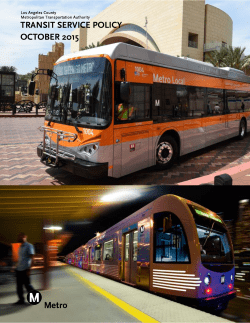 October 2015 - Transit Service Policy