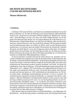 DIE REINE RECHTSLEHRE UND DIE RECHTSGESCHICHTE