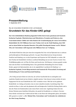 Pressemitteilung Grundstein für das Kinder