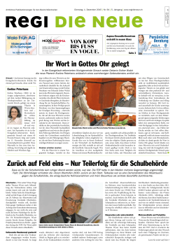 Ihr Wort in Gottes Ohr gelegt Zur&uuml;ck auf Feld eins &ndash; Nur Teilerfolg f&uuml;r