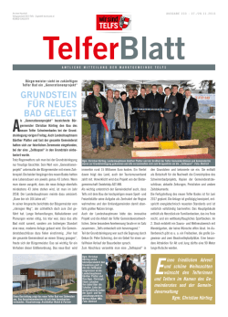 grundstein f&uuml;r neues bad gelegt