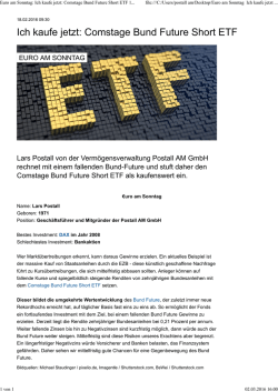 Ich kaufe jetzt: Comstage Bund Future Short ETF