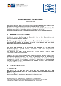Grundst&uuml;ckserwerb durch Ausl&auml;nder