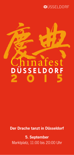 Der Drache tanzt in Düsseldorf 5. September Marktplatz, 11:00 bis