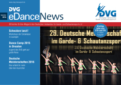 Schwaben tanzt! - Deutscher Verband für Garde