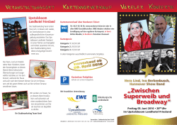 Infoprospekt zum Konzert - Upstalsboom Landhotel Friesland