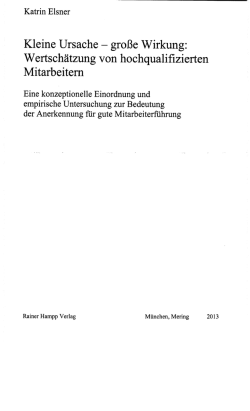 Kleine Ursache — große Wirkung: Wertschätzung von