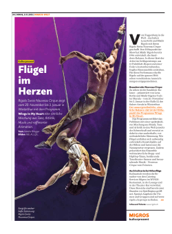 Flügel im Herzen - WINGS by RIGOLO Swiss Nouveau Cirque