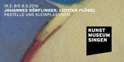 Flyer zur Ausstellung "Johannes Dörflinger