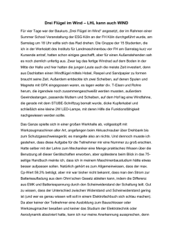 Drei Fl&uuml;gel im Wind &ndash; LHL kann auch WIND