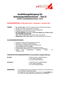 Ausschreibung-SPL, Teil II-Herbstlehrg.2015