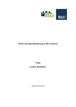 DSZ-Modul Teil 1 und Teil 2 - Ruhr