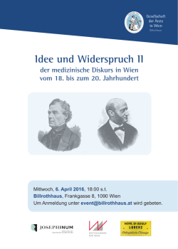 Idee und Widerspruch II - Gesellschaft der Ärzte